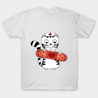 Yuna's Tender Touch | The Ambulance Nurse Cat T-Shirt